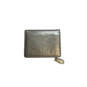 Eastern Metallic Silver Bifold Wallet Distressed Texture Compact Card Holder